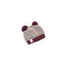 cappellino righe pon pon cammello
