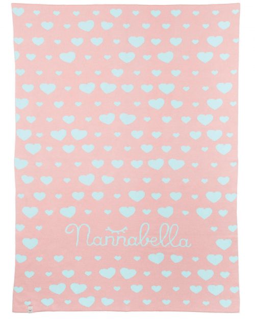 coperta cuori rosa cotone