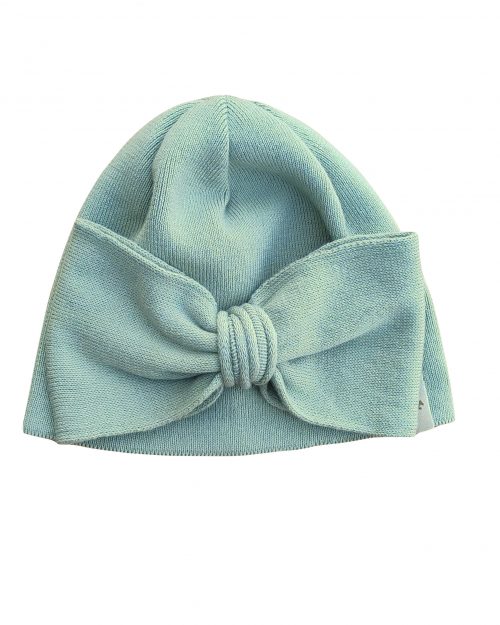 Cappellino Fiocco Cotone Salvia